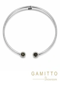 Gargantilha Cristais em Banho Prata