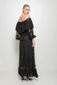 Vestido em Tule Bordado