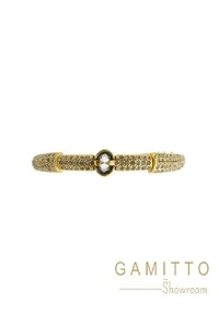 Pulseira Cristais em Banho Ouro Vintage