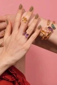 Bracelete Borboleta Citrino em Banho Ouro