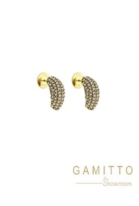 Brinco Cristais em Banho Ouro Vintage
