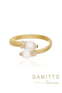 Bracelete Cristais em Banho Ouro