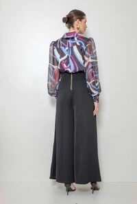 Calça Pantalona Cintura Alta