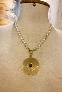 Colar Pérolas em Banho Ouro