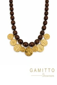 Colar Medalhas em Banho Ouro