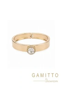 Bracelete Cristais em Banho Ouro