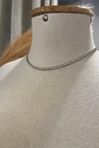 Colar Zircônia em Banho Prata