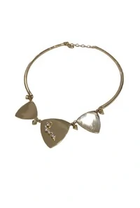 Colar Cristais em Banho Ouro