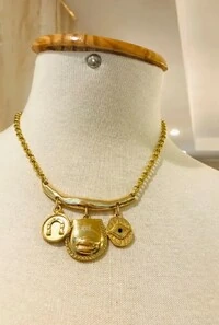 Colar Axé em Banho Ouro