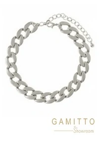 Colar Elos em Banho Prata