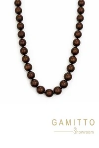 Colar Pedra M em Banho Ouro