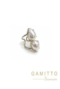 Anel Pérolas em Banho Prata