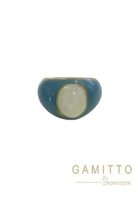 Anel Pedra em Banho Ouro