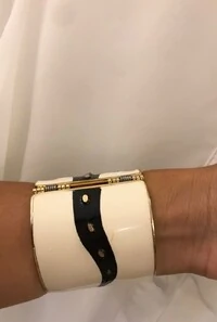 Bracelete Esmaltado em Banho Ouro