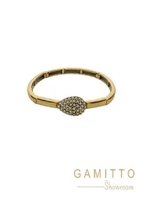 Pulseira Cristais em Banho Ouro Vintage