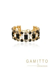 Pulseira Cristais em Banho Ouro