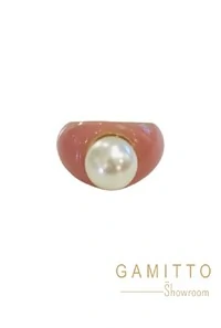 Anel Pérola em Banho Ouro