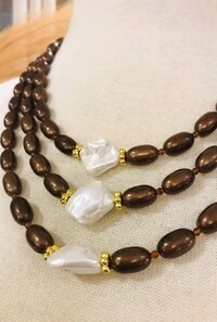 Colar Pérolas em Banho Ouro