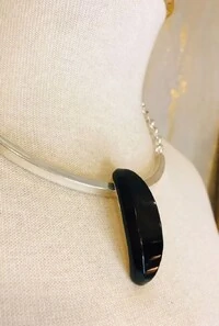 Colar Ônix em Banho Prata