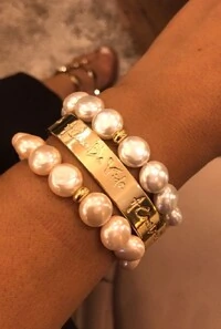 Pulseira Pérola em Banho Ouro