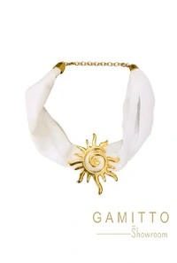 Colar Sol em Banho Ouro