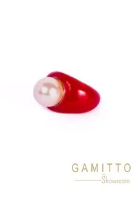 Anel Pérola em Banho Ouro