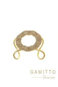 Bracelete Cristais em Banho Ouro