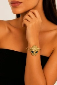 Bracelete Pantera em banho Ouro