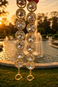 Pulseira Cristais em Banho Ouro