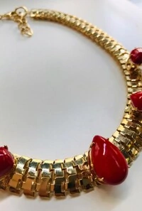 Colar Pedra em Banho Ouro