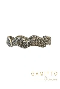 Pulseira Cristais em Banho Prata Vintage