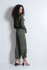 Calça Cargo Com Amarrações