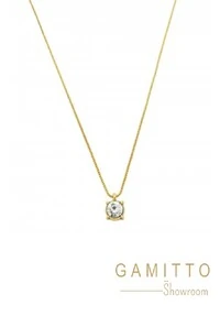 Colar Ponto de Luz em Banho Ouro Vintage