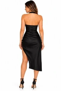 Vestido com Fenda Lateral