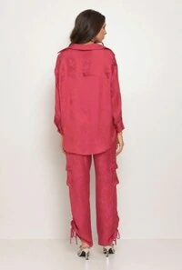 Calça Cargo em Jacquard