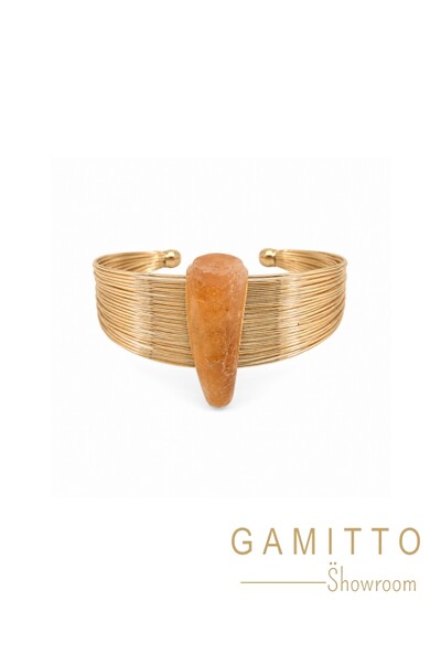 Foto Bracelete Citrino em Banho Ouro