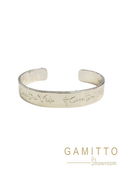 Foto Bracelete Frase em Banho Prata