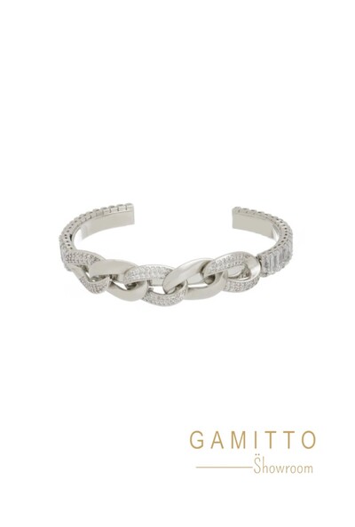 Foto Bracelete Cristais em Banho Prata