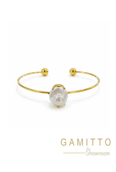 Foto Bracelete Pérola em Banho Ouro