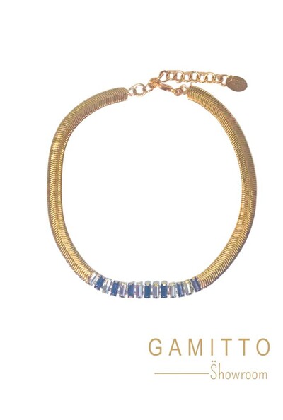 Foto Choker Cristais em Banho Ouro