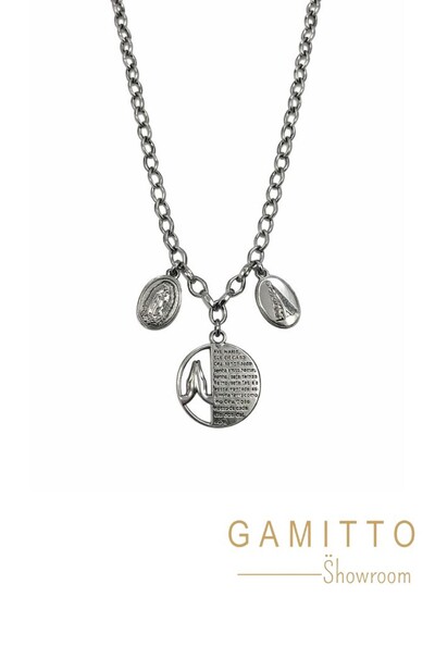 Foto Colar Medalhas em Banho Prata