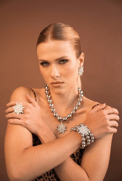 FotoAnel Cristais em Banho Prata