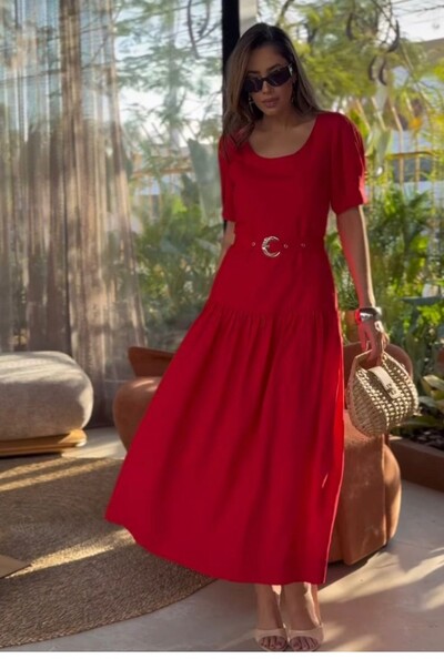 FotoVestido em Linho Franzido