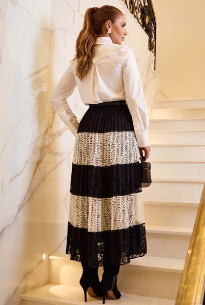 FotoSaia em Renda Bicolor