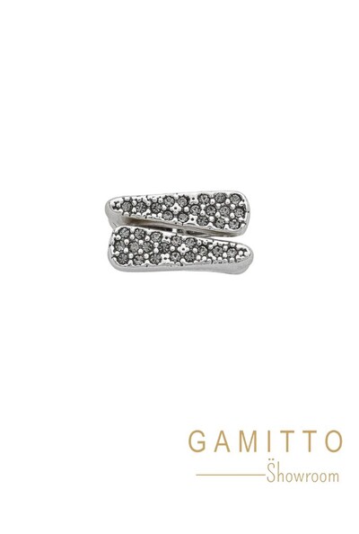 Foto Kit Anéis Cristais em Banho Prata Vintage