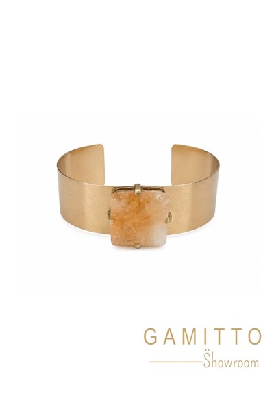 Foto Bracelete Pedra em Banho Ouro
