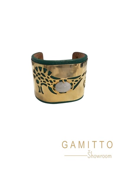 Foto Bracelete Pedra em Banho Ouro