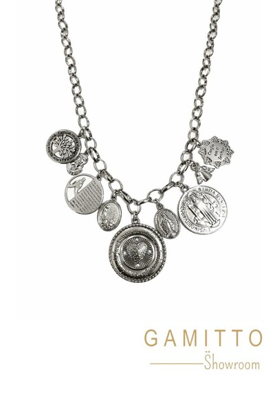 Foto Colar Medalhas em Banho Prata