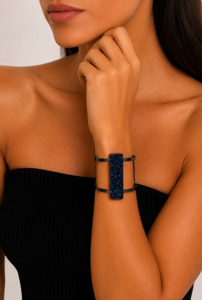 FotoBracelete Drusa em Banho Grafite