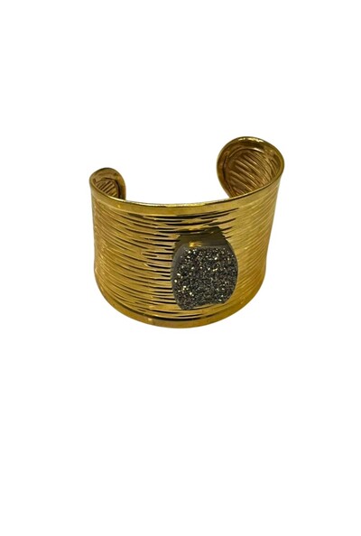 FotoBracelete Drusa em Banho Ouro